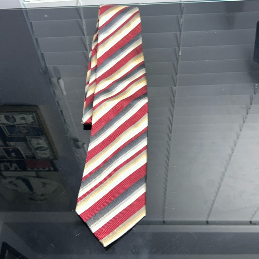 PEACOCK PURE SILK STRIPE TIE